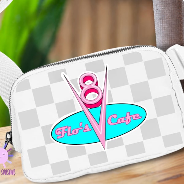 Flo's Cafe Cars Inspired Disney Fanny Pack, Lightning McQueen Belt Bag, Disneyland Purse, Pixar Accessories, Radiator Springs Crossbody Bag