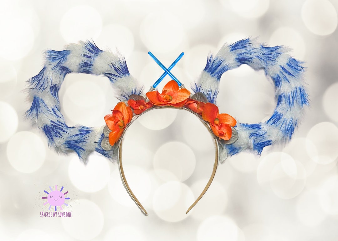 Star Wars Ahsoka Tano Inspired Disney Ears, Blue Lightsaber Mickey Ears