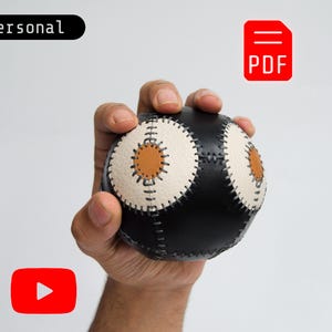 Leather Ball Pattern : Scrap Leather Toy Project