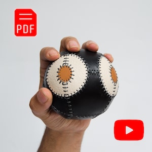 Patrón de pelota de cuero: Proyecto de juguete con retazos de cuero