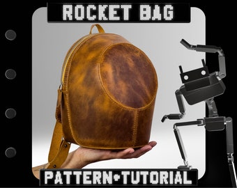 Mini Backpack Leather Pattern | PDF Download | Kids Backpack | Small Backpack | Rocket Backpack