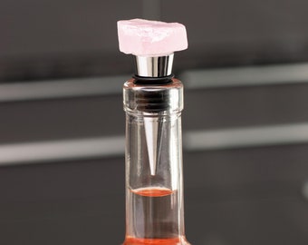 Bouchon à vin en pierre rose