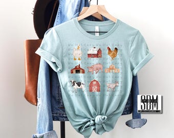 Farm Life Collage Digital Download, Farm Animals Sublimation, png, Tumbler, DTF, DTG, HTV Ecosolvent