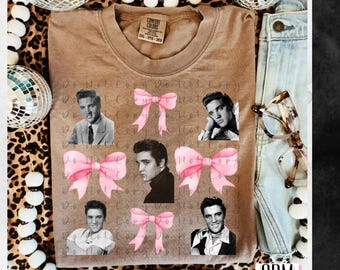 El-vis and Bows Digital File, Digital Download, Sublimation, png, Tumbler, DTF, DTG, HTV Ecosolvent