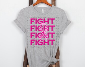 Fight Fight Fight Breast Cancer Awareness Custom Digital File With Mock-up  Digital Download, Sublimation, png, Tumbler, DTF, DTG