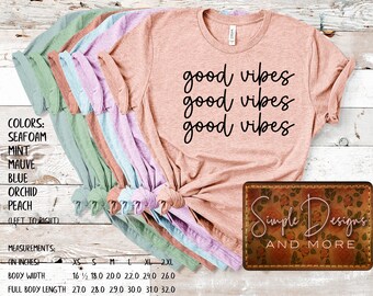 Good Vibes Digital File, Digital Download, Sublimation, DTF, DTG, PNG, Jpeg, Download