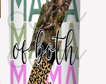 Mama of Both Tumbler Digital File, Digital Download, Sublimation, png, Tumbler, DTF, DTG, HTV Ecosolvent