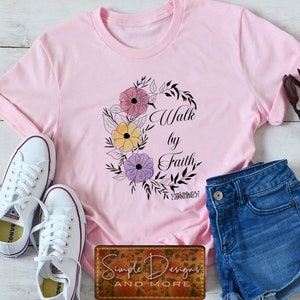 Walk By Faith Digital File, Digital Download, Sublimation, DTF, DTG, PNG, Jpeg, Download, Tumbler