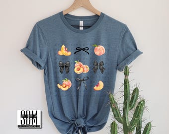 Peaches and Bows Collage: Sublimation PNG File (Digital Download)