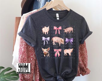 Pig Collage Digital Download, Farm Animals Sublimation, png, Tumbler, DTF, DTG, HTV Ecosolvent