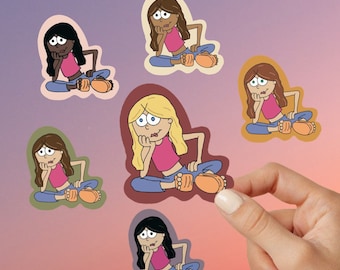 Lizzie McGuire Custom Sticker Personalized Lizzie McGuire Cartoon Character DIY Lizzie Vinyl Sticker Decal