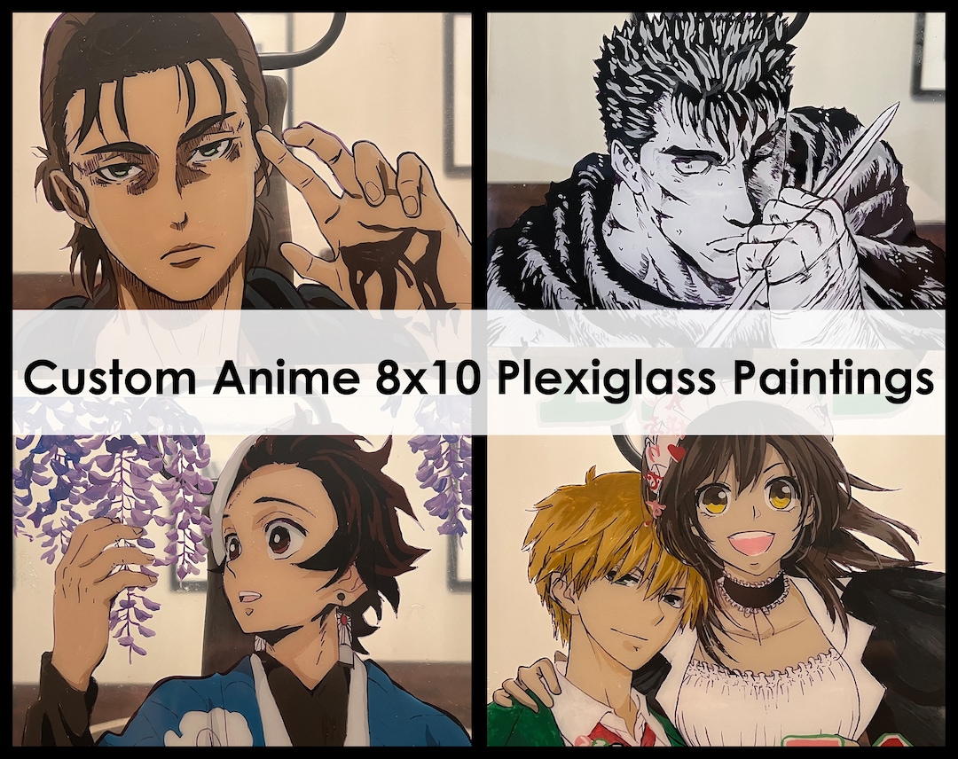 Plexiglass Anime Painting Custom or Choose One Already Made Anime