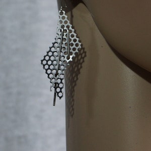 earrings made of aluminum and silver