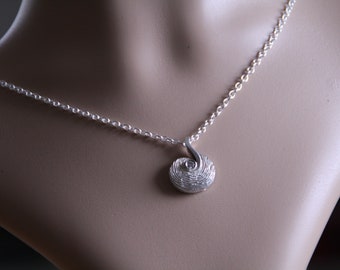 Silver pendant with rock crystal