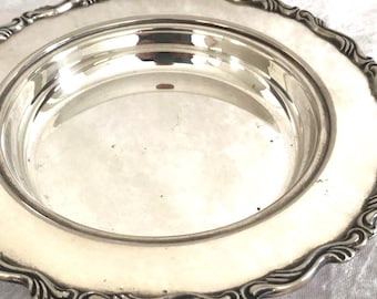 Plato de dulces vintage plateado: Servidor de bombones de estilo colonial