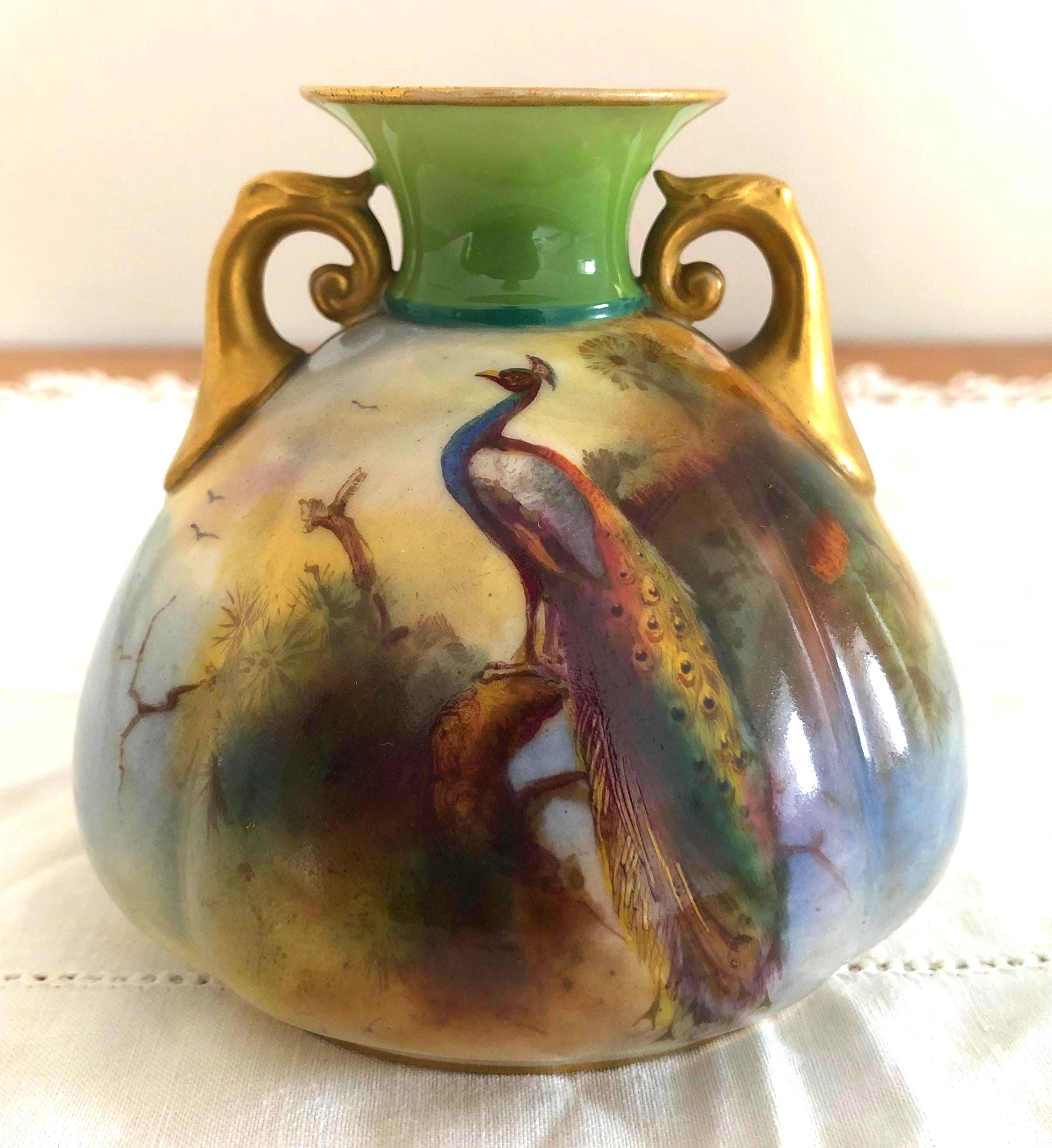 Royal worcester hand painted vases - Etsy 日本