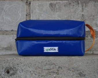 Toiletry bag, wash bag made from upcycling car covers