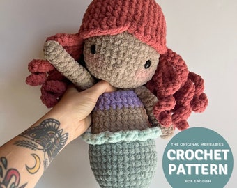 The Original Merbabies Amigurumi Pattern, crochet merbaby plushie pattern only