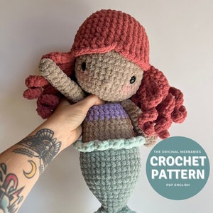 The Original Merbabies Amigurumi Pattern, crochet merbaby plushie pattern only