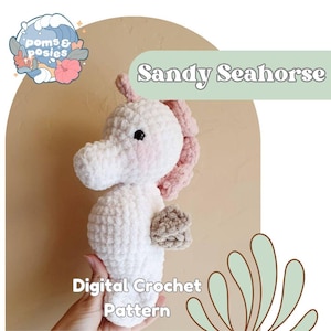 Sandy il cavalluccio marino Amigurumi Pattern, solo modello cavalluccio marino all'uncinetto