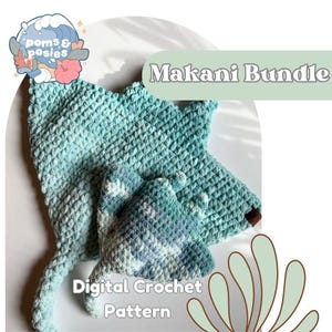 Makani the Manta Ray PATTERN BUNDLE, amigurumi manta ray plushie + blanket ray pattern bundle