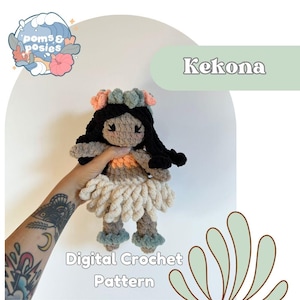 Kekona the Tiny Dancer Amigurumi Pattern, crochet doll pattern only