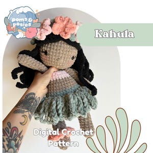 Kahula the Little Dancer Amigurumi Pattern, crochet doll pattern only