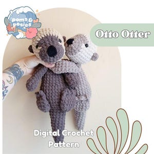 Otto the Sea Otter Pup Amigurumi Pattern, crochet sea otter, pattern only