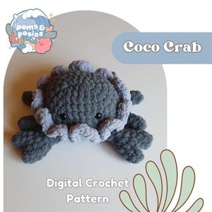 Coco the Crab Amigurumi Pattern, Crochet Crab Plushie Pattern Only
