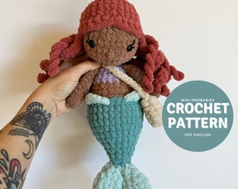 The Mini Merbabies Amigurumi Pattern, crochet mini merbaby plushie pattern only