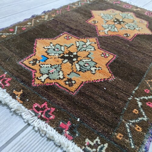 2x2 Small Rug, shops Oushak Rug,Turkish Rug,Wool Rug, Small Turkısh Rug, Home Decor Rug, Door Mat, Bohemian Rug, Vintage Carpet Rug