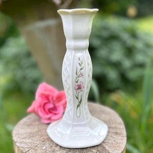 Belleek Trellis 7" Candle Holder - Timeless Beauty, Mint Condition
