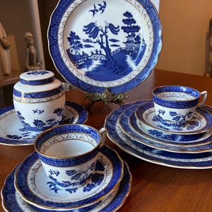 再お値下げしました❣️リアルオールドウィロー　19センチプレート2枚セット販売 Real old willow - Etsy 日本