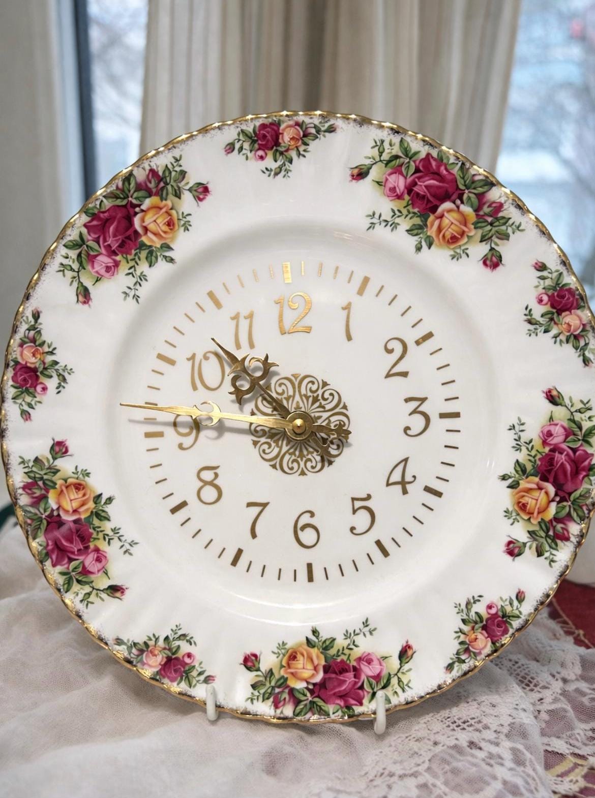 Royal Albert Old Country Roses Wall Clock, Fine Bone China, 1962 - Etsy