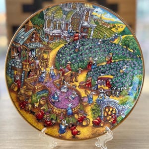 Royal Doulton Franklin Mint Heirloom Recommendation Collector Plate by Bill Bell | A Purrfect Harvest || Excellent Condition