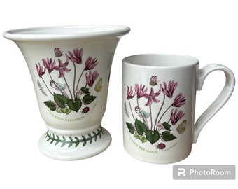 Portmeirion Mug: Aphora Cyclamen Repandum Earthenware Tea Cup
