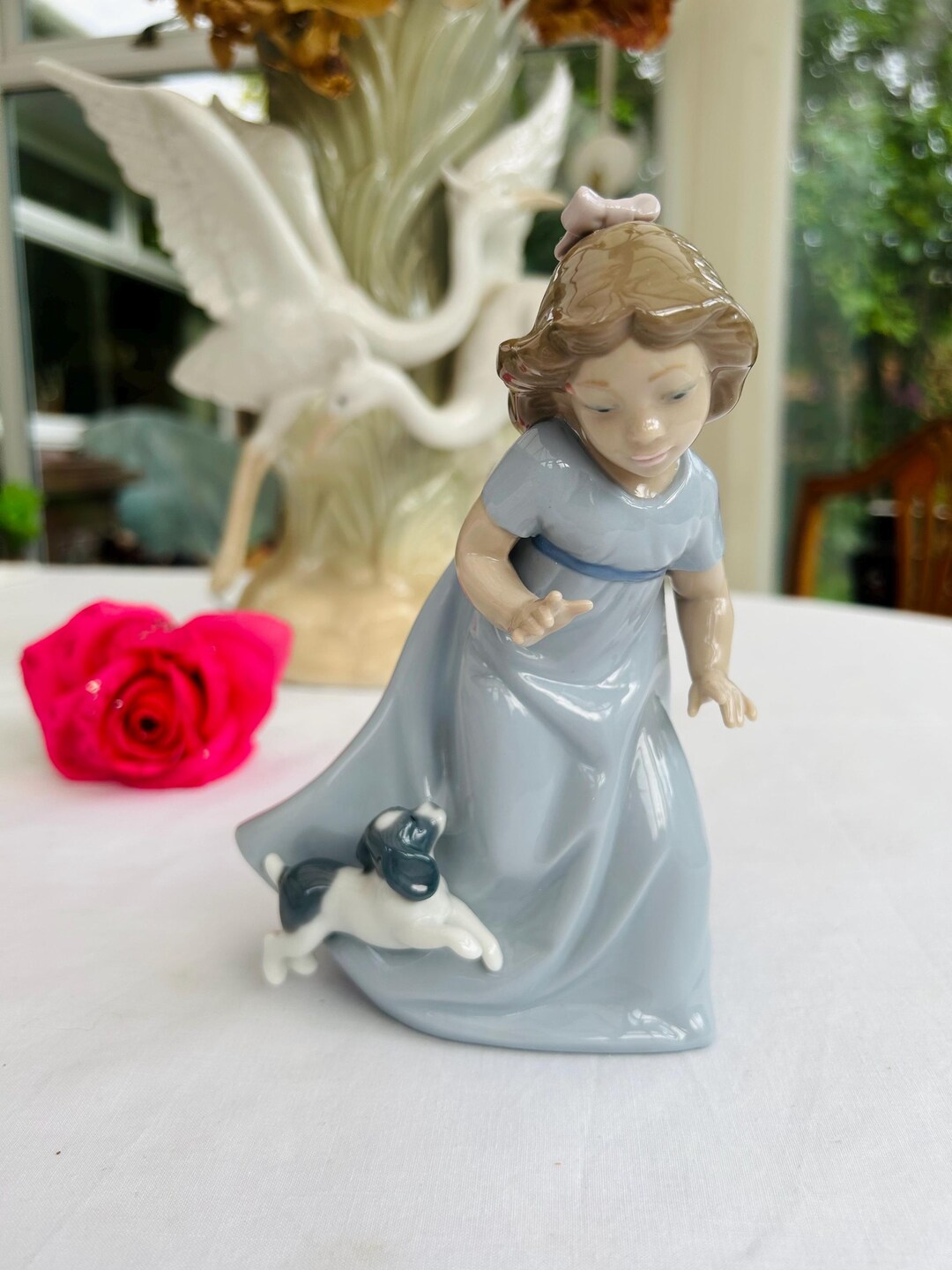専用J様　LLADRO　青と白の陶器製女性像と犬 il_1080xN.6942790928_cyrl.jpg