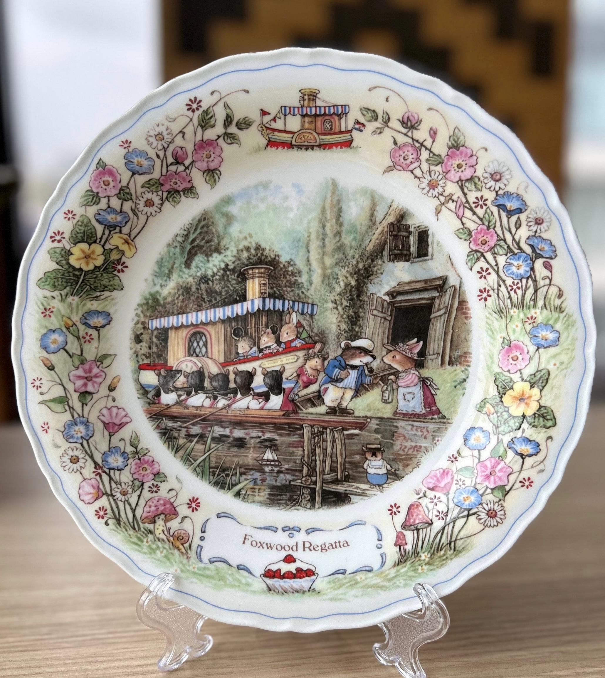 Foxwood Tales Wedgwood Children Series Animals Kids Room Five Plates Collection First Quality *Like New*