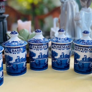 スポード ブルールームコレクションスパイスジャー6個セット Spode Blue Room Spice Jars - Etsy