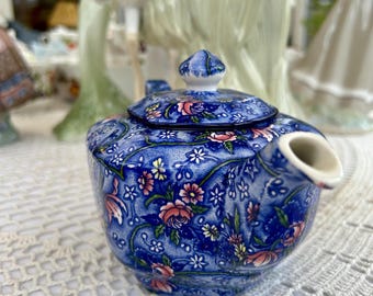 Ringtons Chintz Teapot by Wade Ceramics - Blue Floral Tea Pot