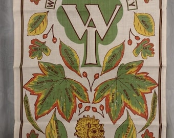 Vintage Durham-theedoek voor dames: retro keukendecor