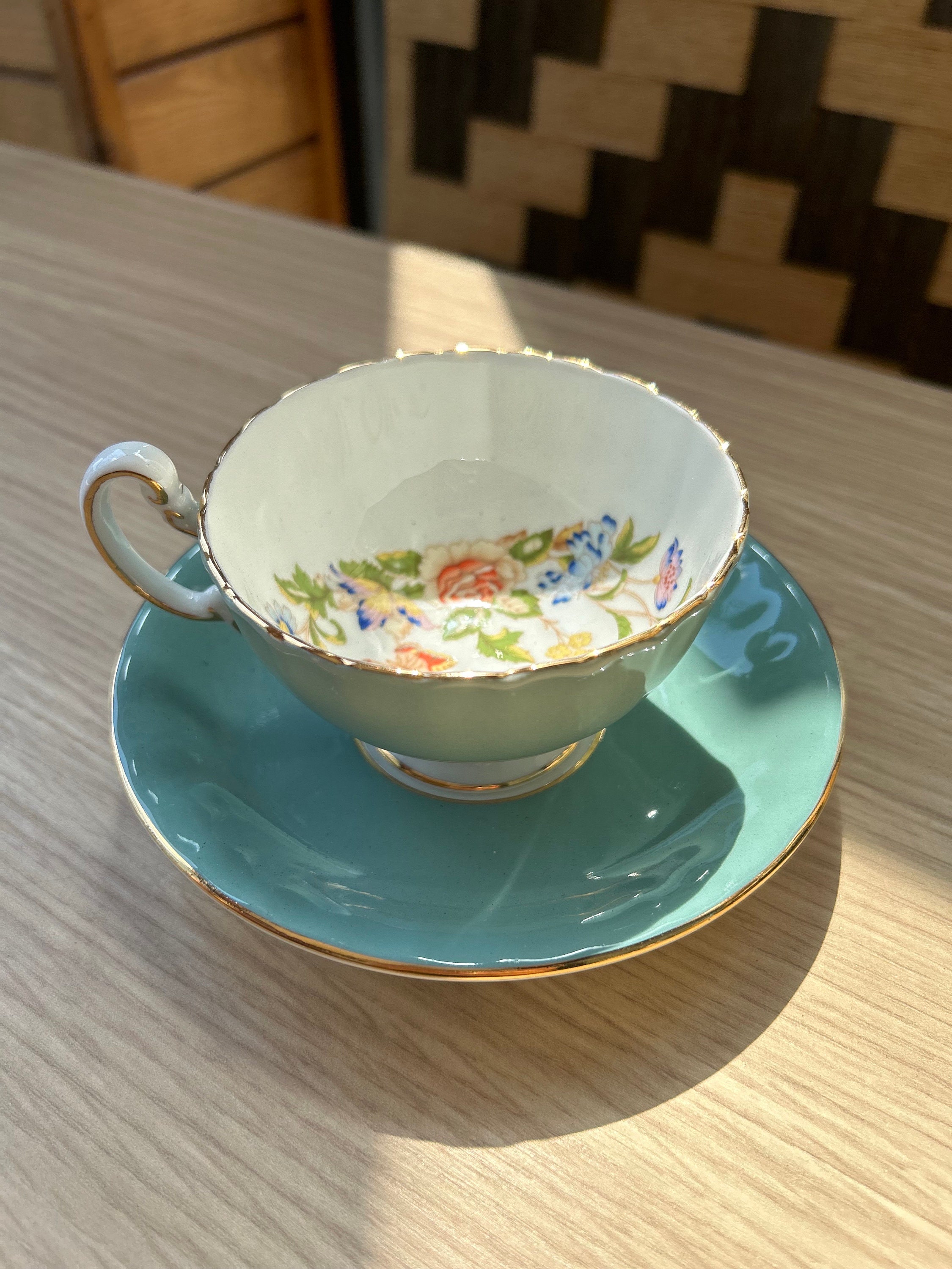 【2024年最新】大人気ブランドの人気アイテム  Aynsley Cottage Garden Turquoise Tea Set Duo - Fine Bone 置物