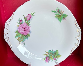 Vintage Paragon 'Six World Famous Roses' Bone China Cake Plate