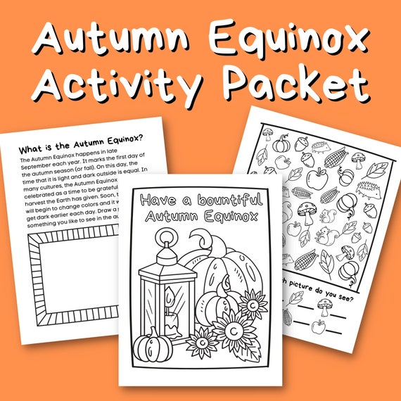 Autumn Equinox Activities and Printables Packet Fall Season - Etsy