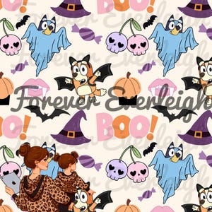 heeler halloween seamless file | ghost seamless | Halloween candy seamless | spooky seamless