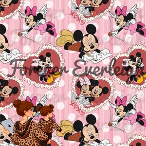 Mouse Valentine’s Day seamless pattern | valentine seamless design