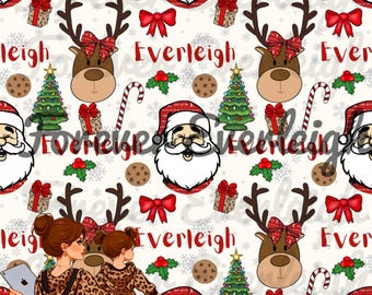 Nom de Noël modifiable sans couture | Noël sans couture | nom transparent | Conception de Noël