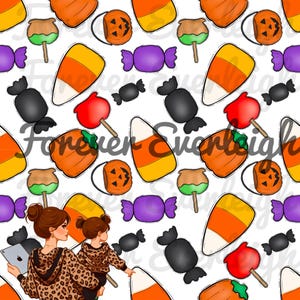 Halloween candy seamless file | candy corn seamless file | Halloween seamless | trick or treat seamless