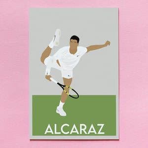 Carlos Alcaraz Wimbledon 2022 Minimalist Style Print DIGITAL DOWNLOAD PNG files