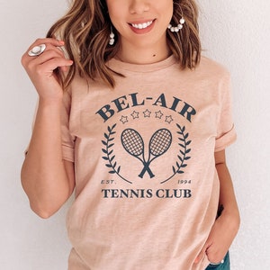 Tennis Club T Shirt | Tennis Club Shirt | Bel-Air Tennis Club Shirt | Vintage Style Tennis Club Shirt | California Tennis Gifts